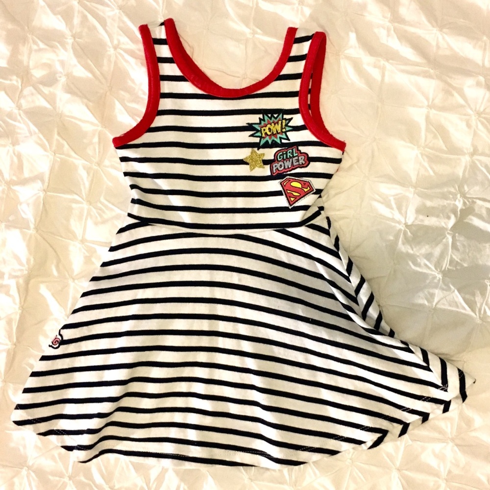 Super Hero themed dress! Great condition size 2T!